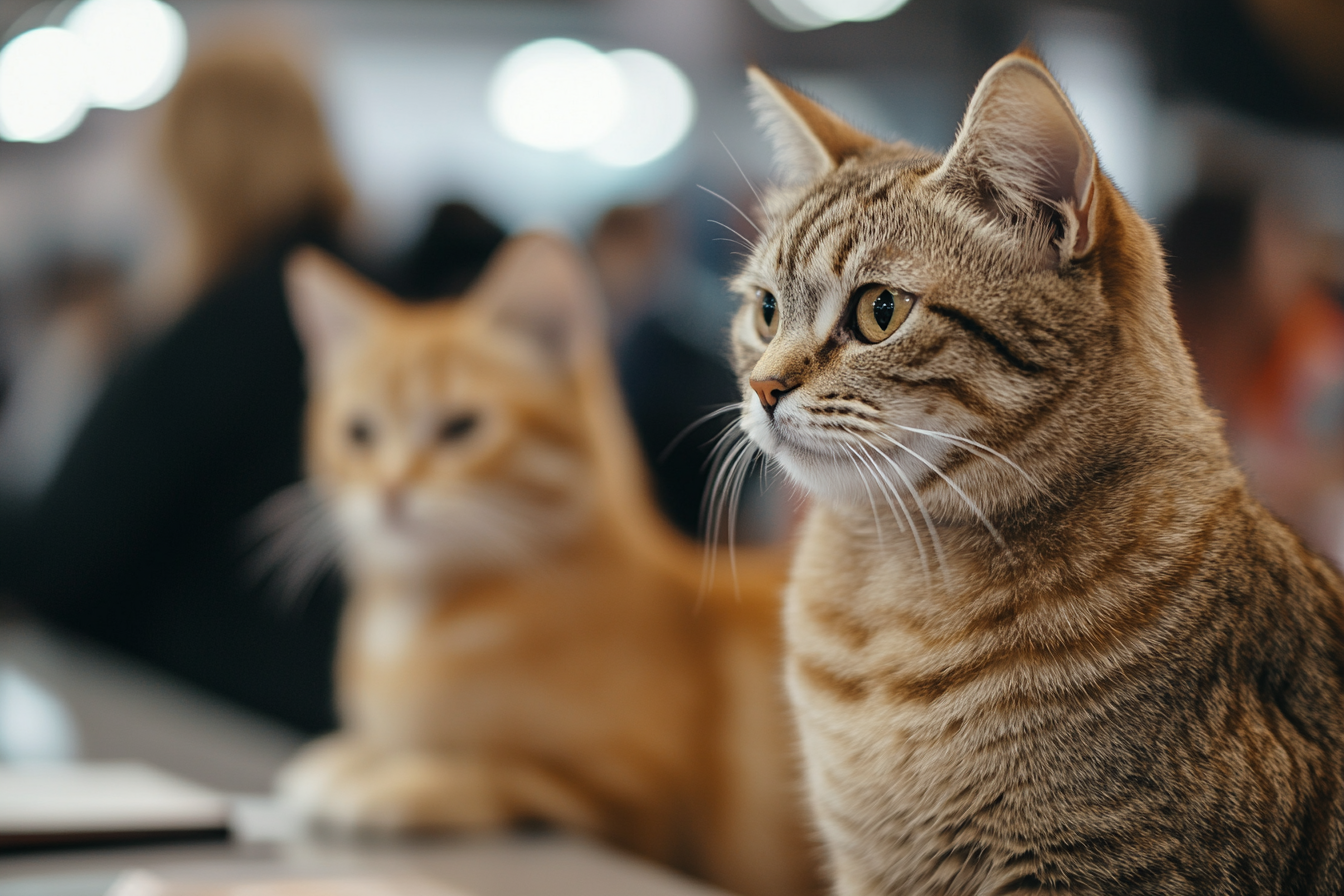 Two pedigree cats representing breed consistency and genetic context in Novice admission decisions