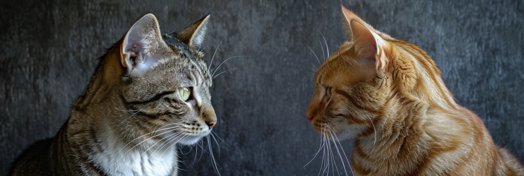 two cats facing each other comparison show cats vs breeding quality